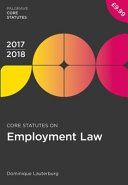 Core Statutes on Employment Law 2017-18 (Lauterburg Dominique)(Paperback)
