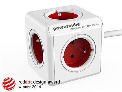 Zásuvka prodluž. PowerCube EXTENDED, Red, 5-ti rozbočka, kabel 1,5m