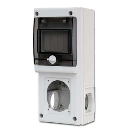 SCAME 632.1530 - zásuvková skříň BLOCK 1 se třemi otvory - 4DIN