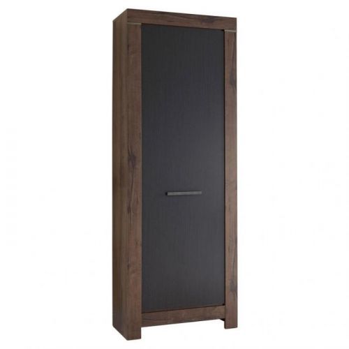 Šatní Skříň Černá Barvy Dubu Carryhome