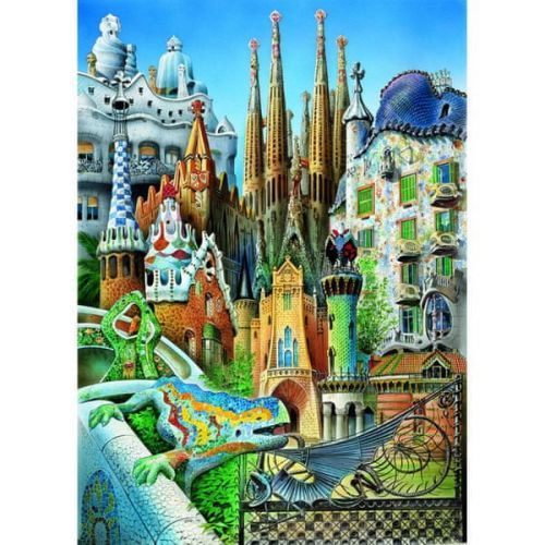 Educa Puzzle 1000 Dílků Jigsaw Puzzle - 1000 Pieces - Mini - Gaudi : Collag