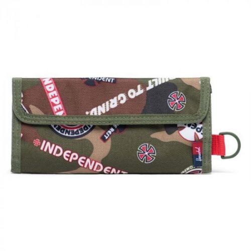 peněženka HERSCHEL - Independent Smith Woodland Camo Multi Independent Logo/Cypress (03028)