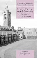 Logic, Truth and Meaning - Writings of G.E.M. Anscombe (Geach Mary)(Paperback)