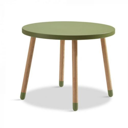 Zelený dětský stolek Flexa Play, ø 60 cm