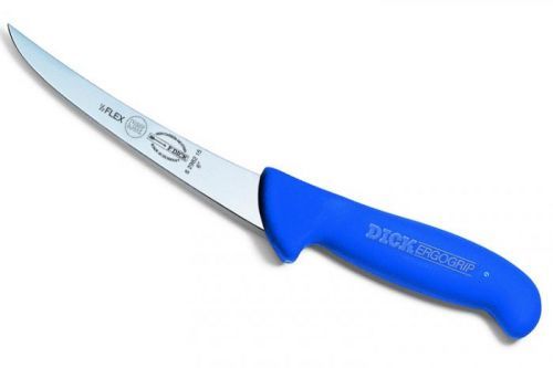 F. Dick - Nůž vykošťovací 15 cm, zahnutý, poloohebný, modrý