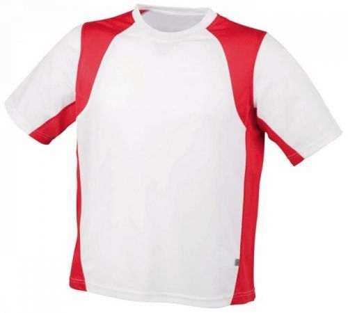 Pánské sportovní tričko s krátkým rukávem JN306 - Fluorescenční žlutá / černá | XL