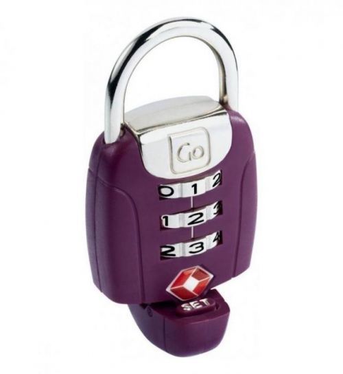 Go Travel zámek TSA Twist N Set Lock violet