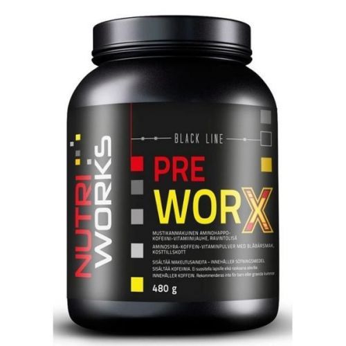 NutriWorks Pre Worx 480g borůvka