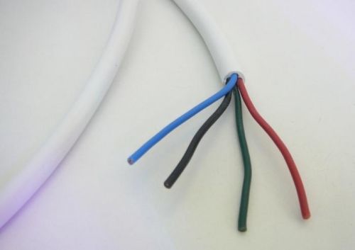 Kabel RGB kulatý 4x0,5 barva bílá izolace PVC
