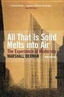 All That Is Solid Melts Into Air - The Experience of Modernity (Berman Marshall)(Paperback)
