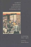 Early Modern Japanese Literature - An Anthology, 1600-1900 (Shirane Haruo)(Paperback)