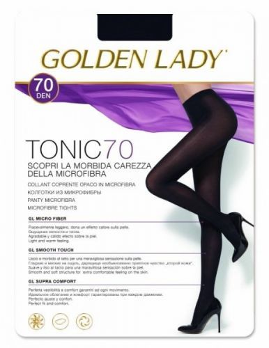 Golden Lady Tonic 70 den punčochové kalhoty 4-L lavagna/odstín grafitové