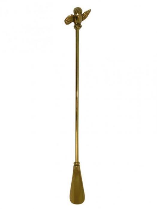 Tradigo Giovanni Obouvací lžíce na obuv mosazná - sova - 48 cm