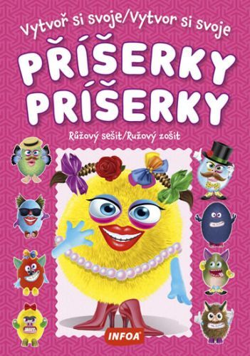 Vytvoř si svoje příšerky - Růžový sešit / Vytvor si svoje príšerky - Ružový zošit + samolepky