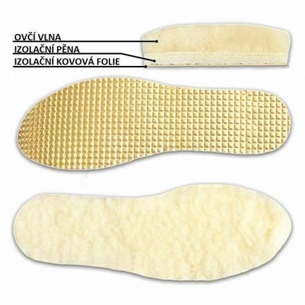 Vlnka Vložky do bot s ovčí vlnou