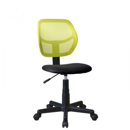 TEMPO KONDELA Otočná židle, zelená / černá, MESH