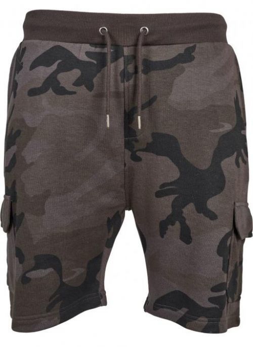 kraťasy pánské URBAN CLASSICS - Camo Cargo Terry - TB2078-darkcamo