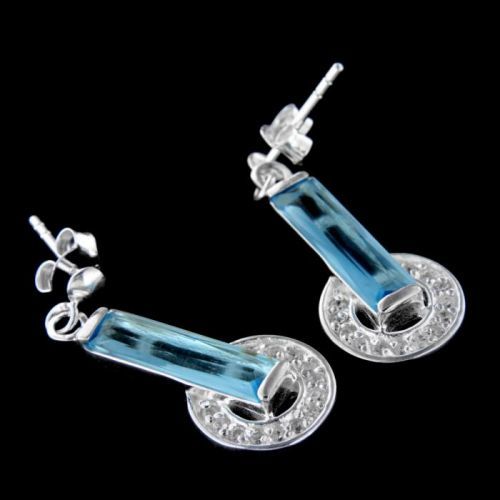 Stříbrné náušnice 14219