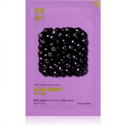 Holika Holika Pure Essence Mask Sheet Acai Berry exfoliační plátýnková maska
