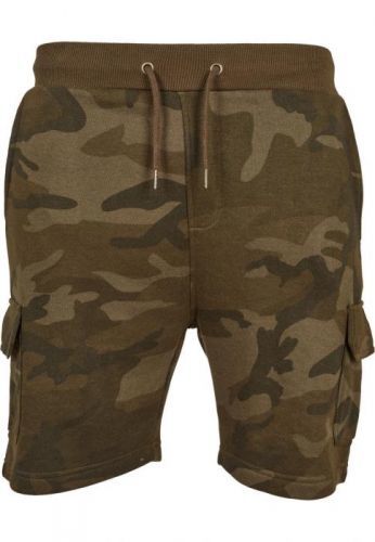 kraťasy pánské URBAN CLASSICS - Camo Cargo Terry - TB2078-olivecamo