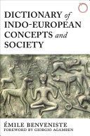 Dictionary of Indo-European Concepts and Society (Benveniste Emile)(Paperback)