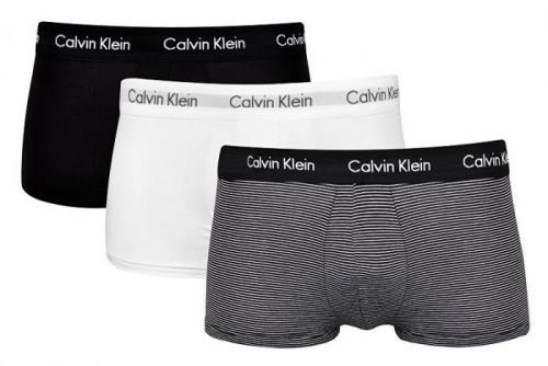 Calvin Klein Sada boxerek Cotton Stretch 3P Lr Trunk U2664G-IOT White/Black/Stripe S