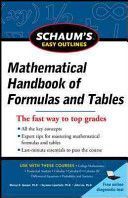 Schaum's Easy Outline of Mathematical Handbook of Formulas and Tables (Lipschutz Seymour)(Paperback)