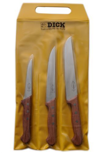F. Dick - Sada nožů 3 ks v dřevěné rukojeti