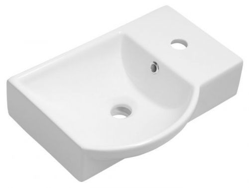 SAPHO LITOS keramické umývátko pravé, 45x32 cm, bílá 4079