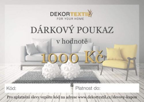 Dárkový poukaz elektronický v hodnotě 1 000 Kč