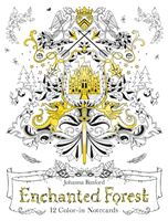 Enchanted Forest - 12 Colour-in Notecards (Basford Johanna)(Postcard book or pack)