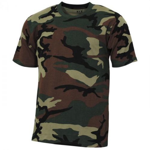Tričko dětské MFH Basic - woodland