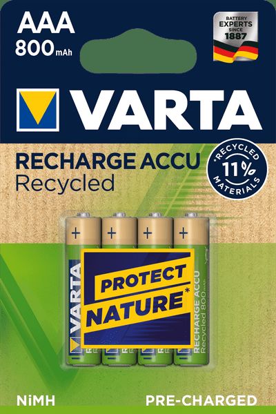 Varta Nabíjecí Baterie Recycled 4 Aaa 800 Mah r2u 56813101404