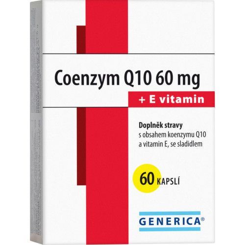 GENERICA spol. s r.o. GENERICA Coenzym Q10 60 mg + E vitamin cps 1x60 ks 60 ks