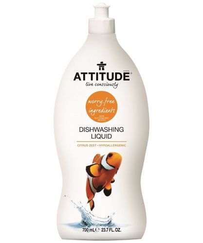 ATTITUDE přípravek na mytí nádobí s vůní citronové kůry 700 ml