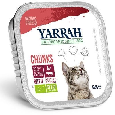 Yarrah Bio kousky v omáčce 100g kuře s hovězím
