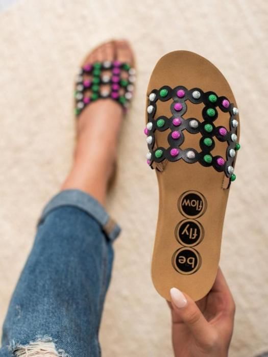 Stylové dámské  nazouváky černé bez podpatku