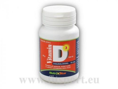 Nutristar Vitamín D3 10mcg 100 tablet
