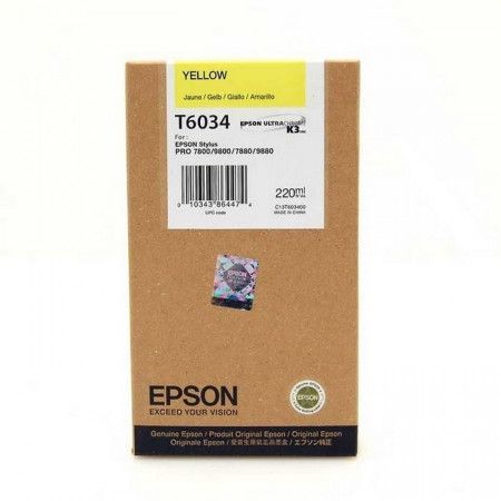 Epson inkoustová náplň/ C13T603400/ StylusPro7800/ 7880/ 9800/ 9880/ Žlutá/ 220ml, C13T603400