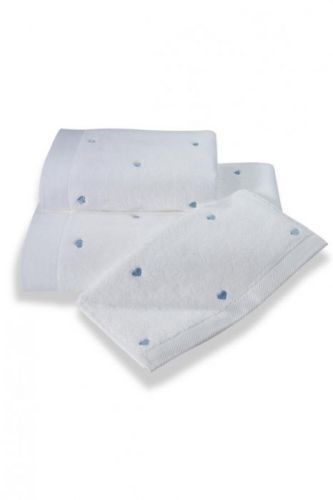 Soft Cotton Malý ručník MICRO LOVE 32x50 cm Bílá / červené srdíčka