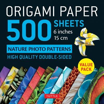 Origami Paper 500 sheets Nature Photo Patterns 6 (15 cm)(Loose-leaf)