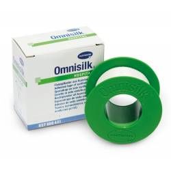 Omnisilk Náplast bílé hedvábí 1,25 cm x 5 m cívka 1 ks