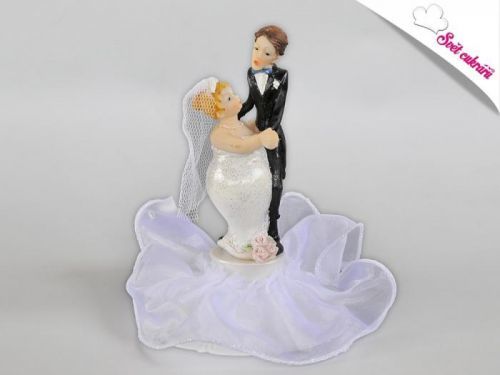 Modecor Novomanželé 17 cm - svatební figurky na dort - svatební figurky na dort