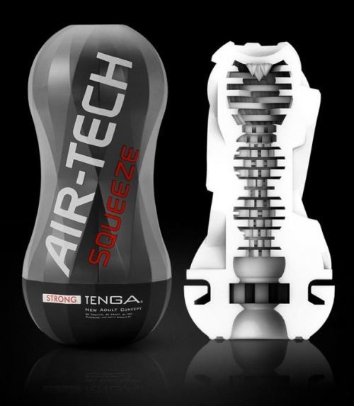 TENGA Air-Tech Squeeze Strong Suction Masturbator (Black)