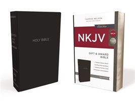 NKJV, Gift and Award Bible, Leather-Look, Black, Red Letter Edition, Comfort Print (Thomas Nelson)(Paperback)
