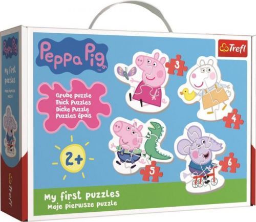 Trefl Baby puzzle Prasátko Peppa 4v1 (3,4,5,6 dílků)