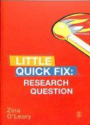 Research Question - Little Quick Fix (O'Leary Zina)(Paperback)