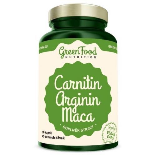 GREENFOOD NUTRITION Carnitin+Arginin+Maca 90 kapslí