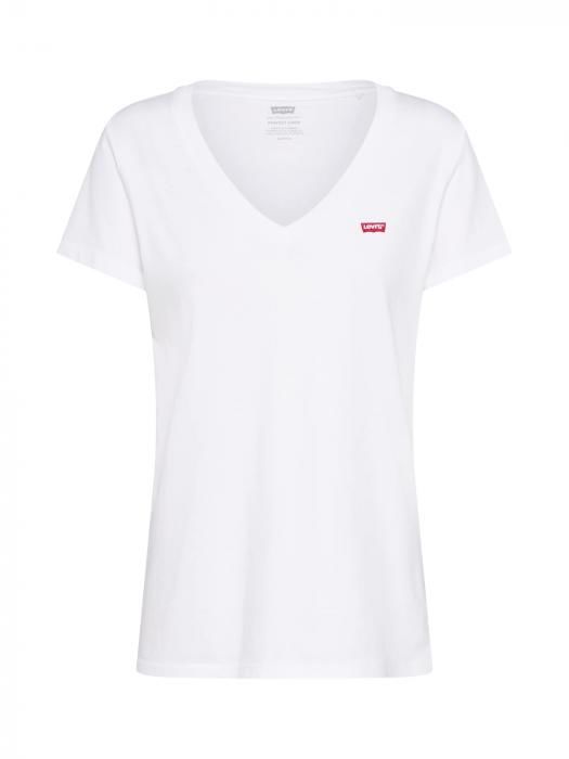 Levis dámské tričko s výstřihem a logem 85341-0002 Bílá S