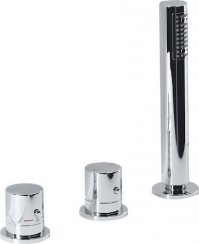 GO tříprvková termostatická baterie na okraj vany, chrom